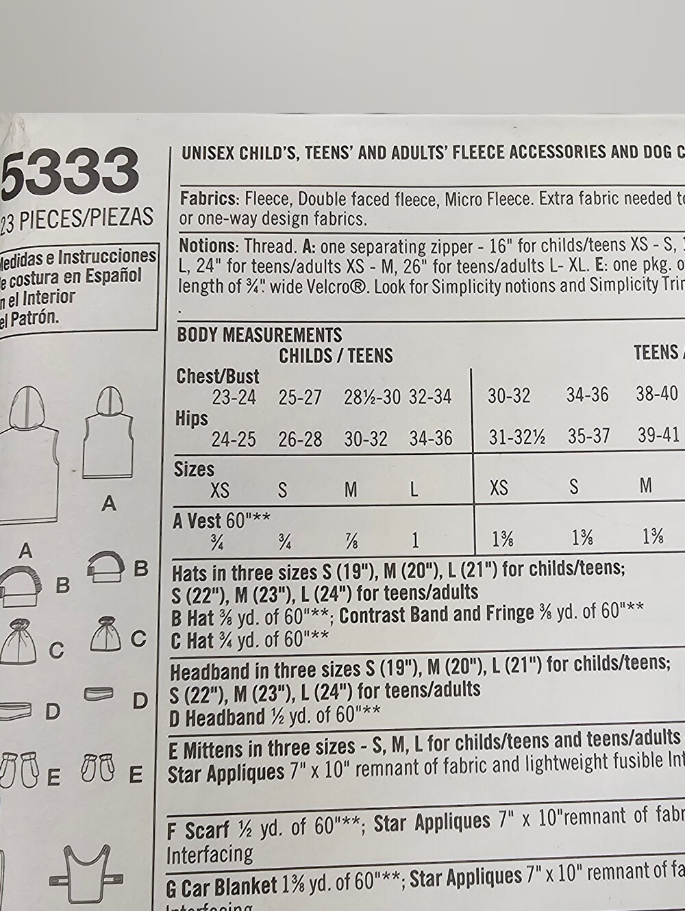 Simplicity 5333 Sewing Pattern - Picture 4 of 8